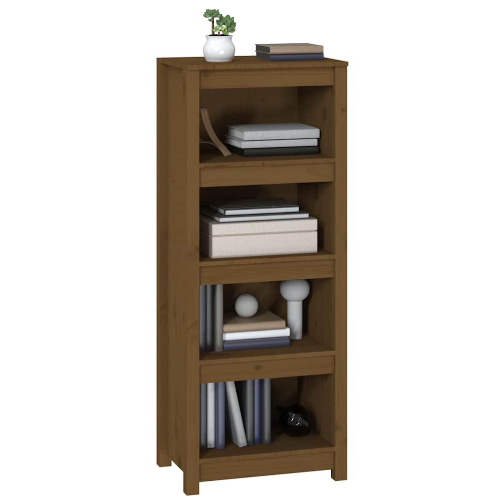 vidaXL Book Cabinet Honey Brown 50x35x125,5 cm Solid Wood Pine