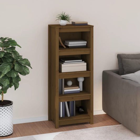 vidaXL Book Cabinet Honey Brown 50x35x125,5 cm Solid Wood Pine