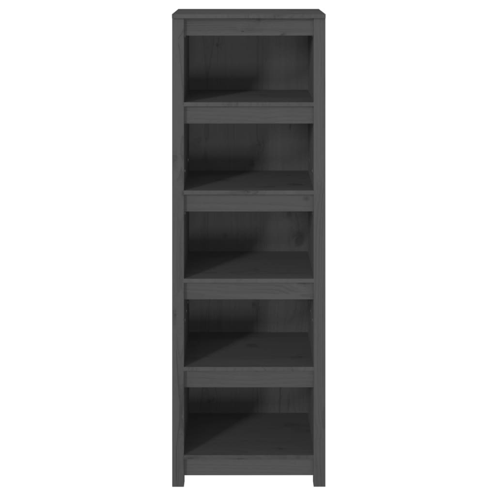 vidaXL Book Cabinet Grey 50x35x154 cm Solid Wood Pine