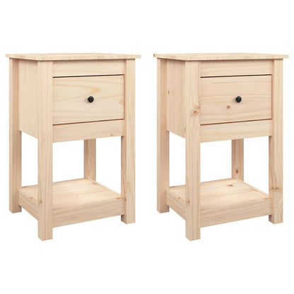 vidaXL Bedside Cabinets 2 pcs 40x35x61,5 cm Solid Wood Pine