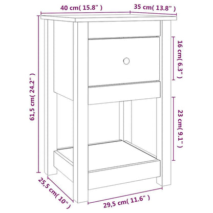 vidaXL Bedside Cabinets 2 pcs White 40x35x61.5 cm Solid Wood Pine