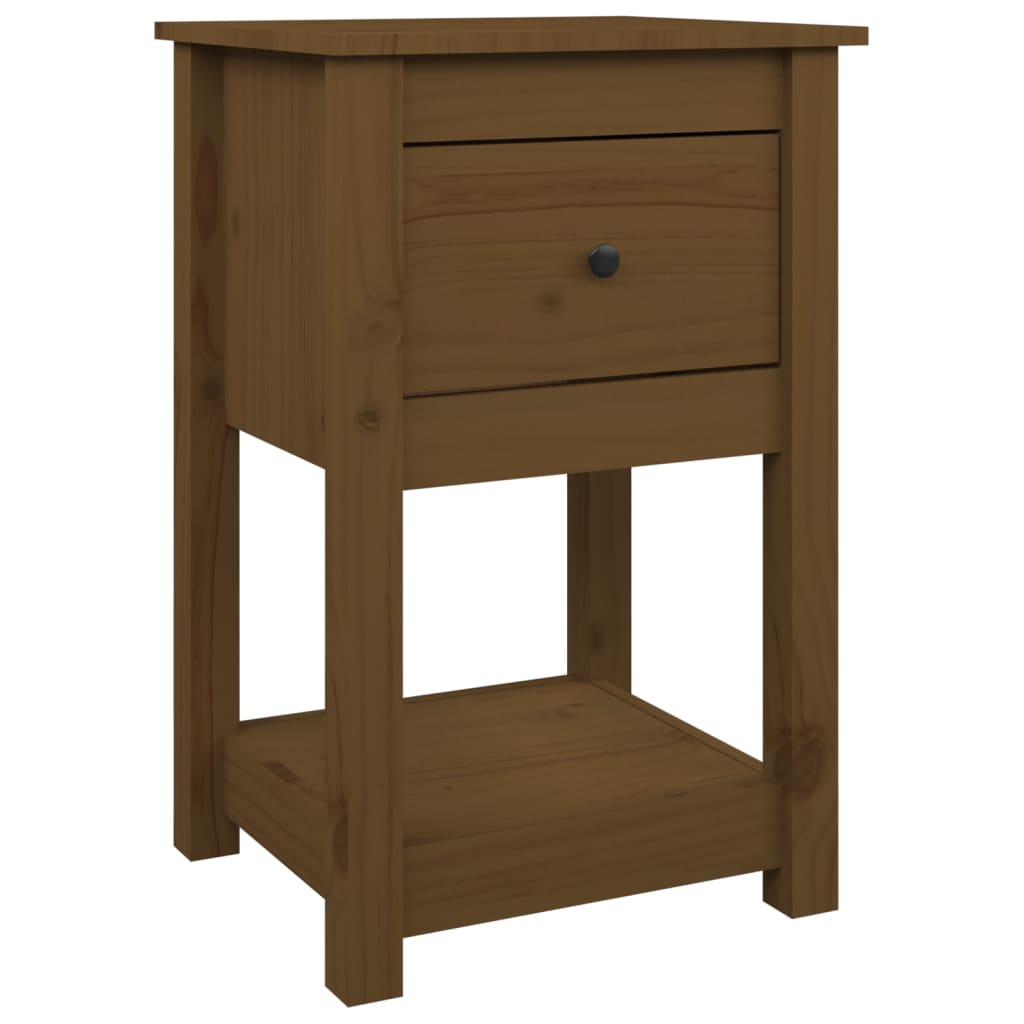 vidaXL Bedside Cabinets 2 pcs Honey Brown 40x35x61.5cm Solid Wood Pine