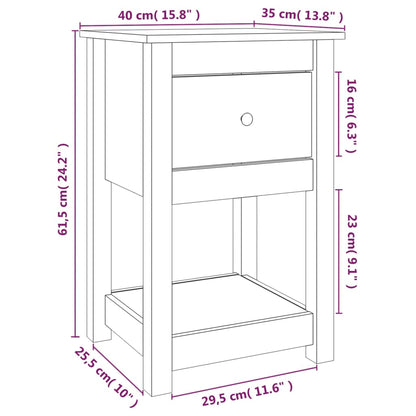 vidaXL Bedside Cabinets 2 pcs Honey Brown 40x35x61.5cm Solid Wood Pine