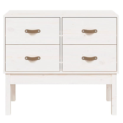 vidaXL Console Cabinet White 90x40x78 cm Solid Wood Pine
