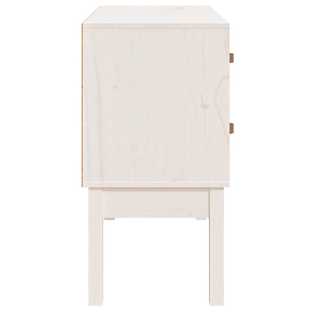 vidaXL Console Cabinet White 90x40x78 cm Solid Wood Pine