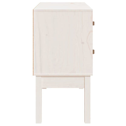 vidaXL Console Cabinet White 90x40x78 cm Solid Wood Pine