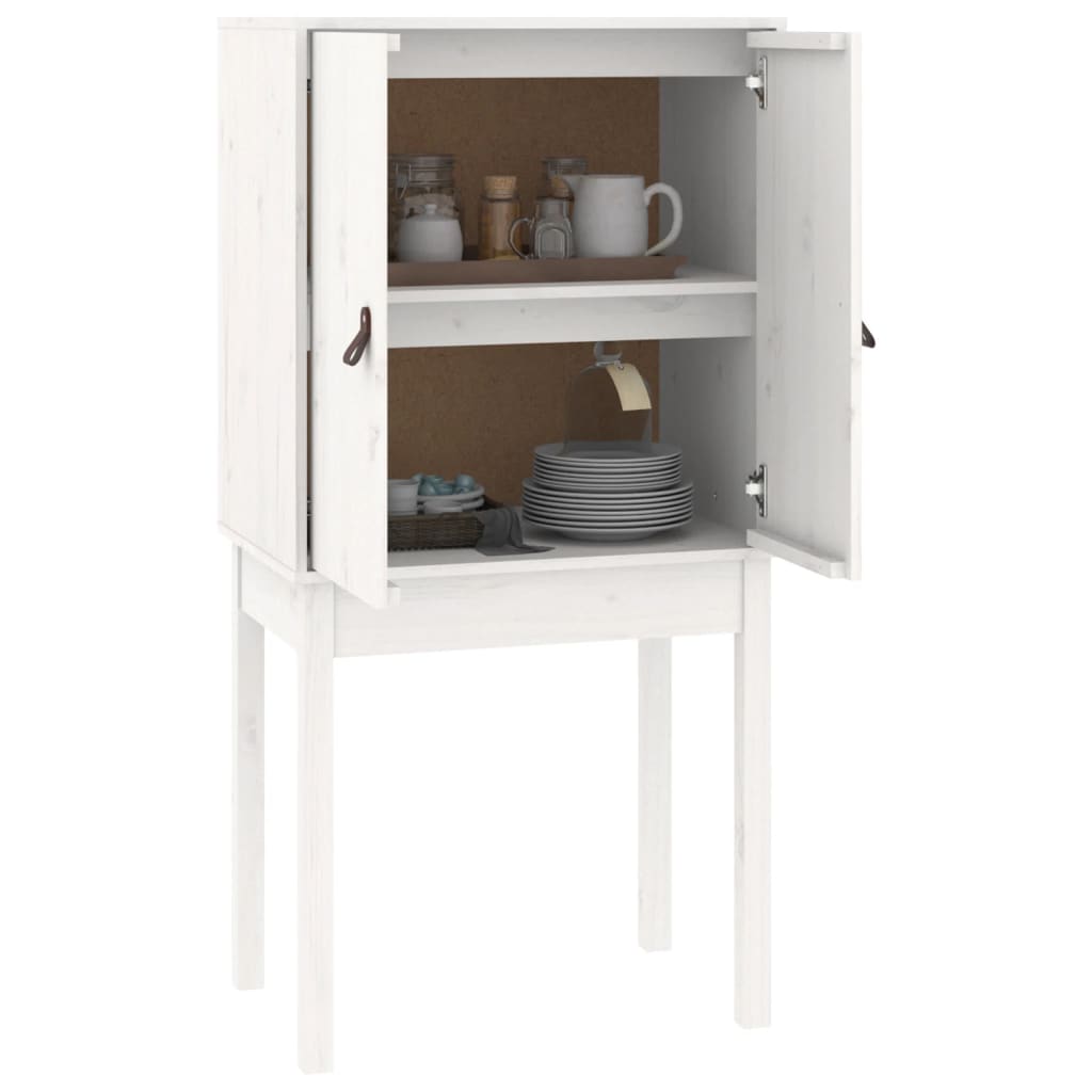 vidaXL Highboard White 60x40x120 cm Solid Wood Pine