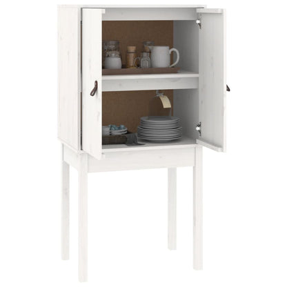vidaXL Highboard White 60x40x120 cm Solid Wood Pine