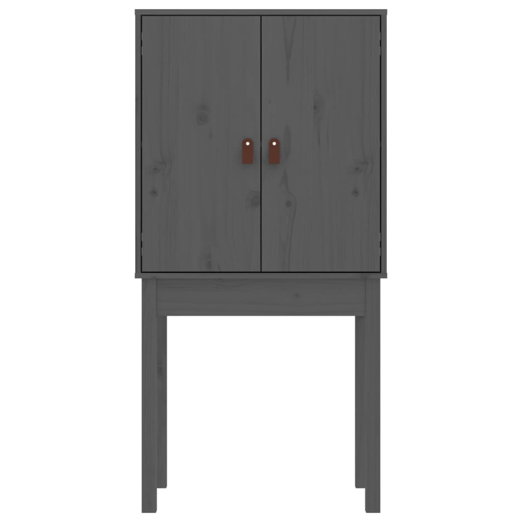 vidaXL Highboard Grey 60x40x120 cm Solid Wood Pine