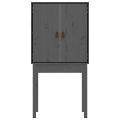vidaXL Highboard Grey 60x40x120 cm Solid Wood Pine