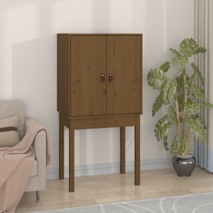 vidaXL Highboard Honey Brown 60x40x120 cm Solid Wood Pine