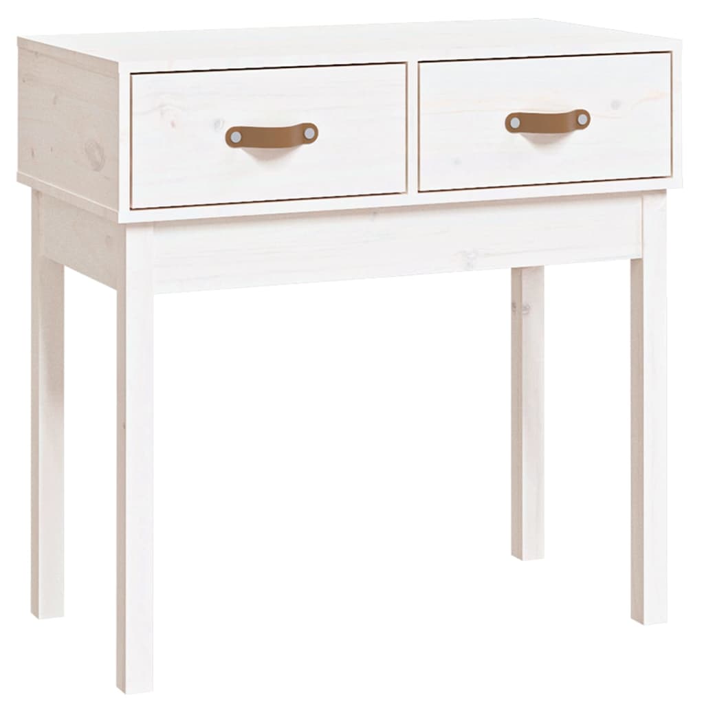 vidaXL Console Table White 76.5x40x75 cm Solid Wood Pine