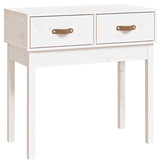 vidaXL Console Table White 76.5x40x75 cm Solid Wood Pine