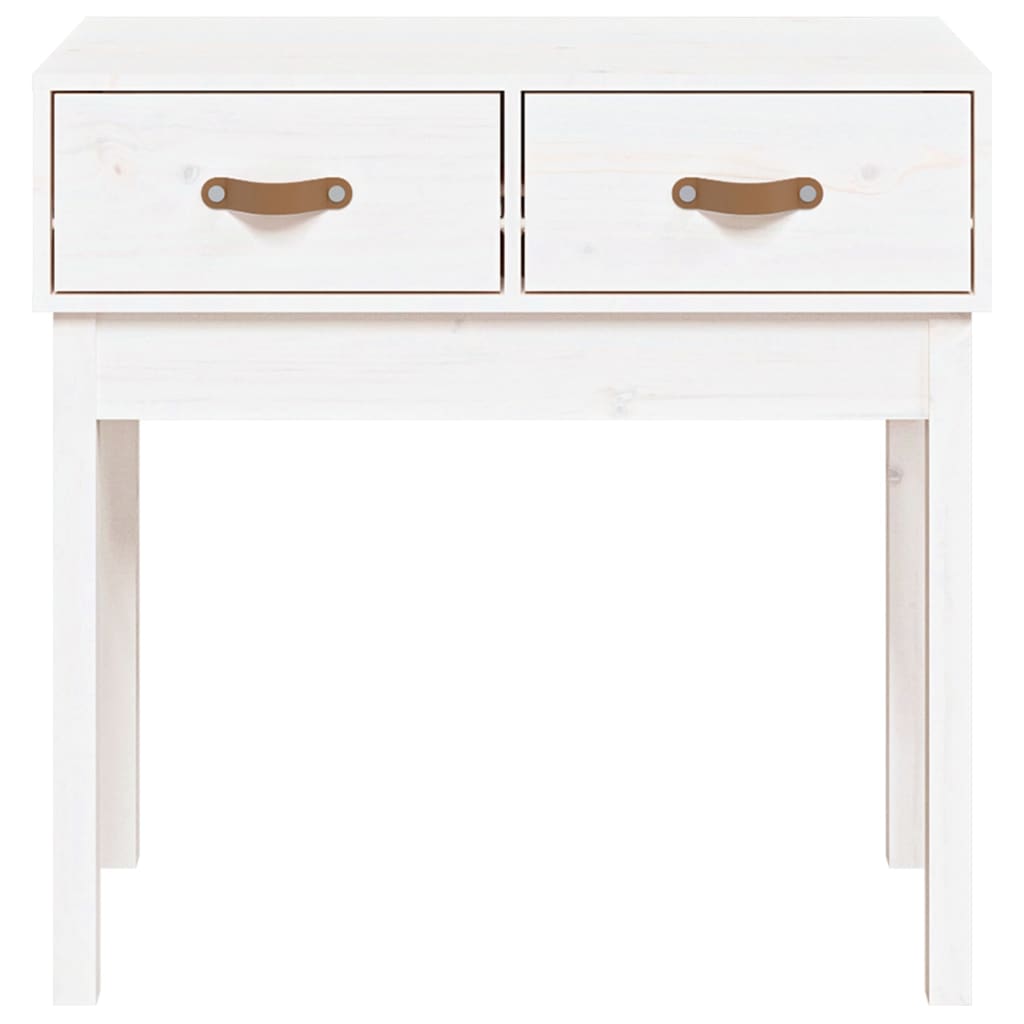 vidaXL Console Table White 76.5x40x75 cm Solid Wood Pine