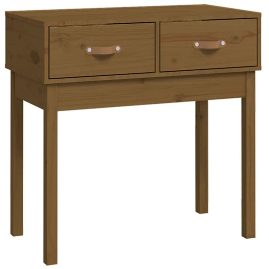vidaXL Console Table Honey Brown 76.5x40x75 cm Solid Wood Pine