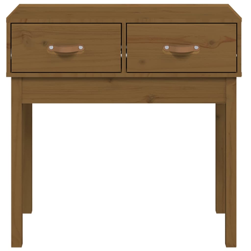 vidaXL Console Table Honey Brown 76.5x40x75 cm Solid Wood Pine