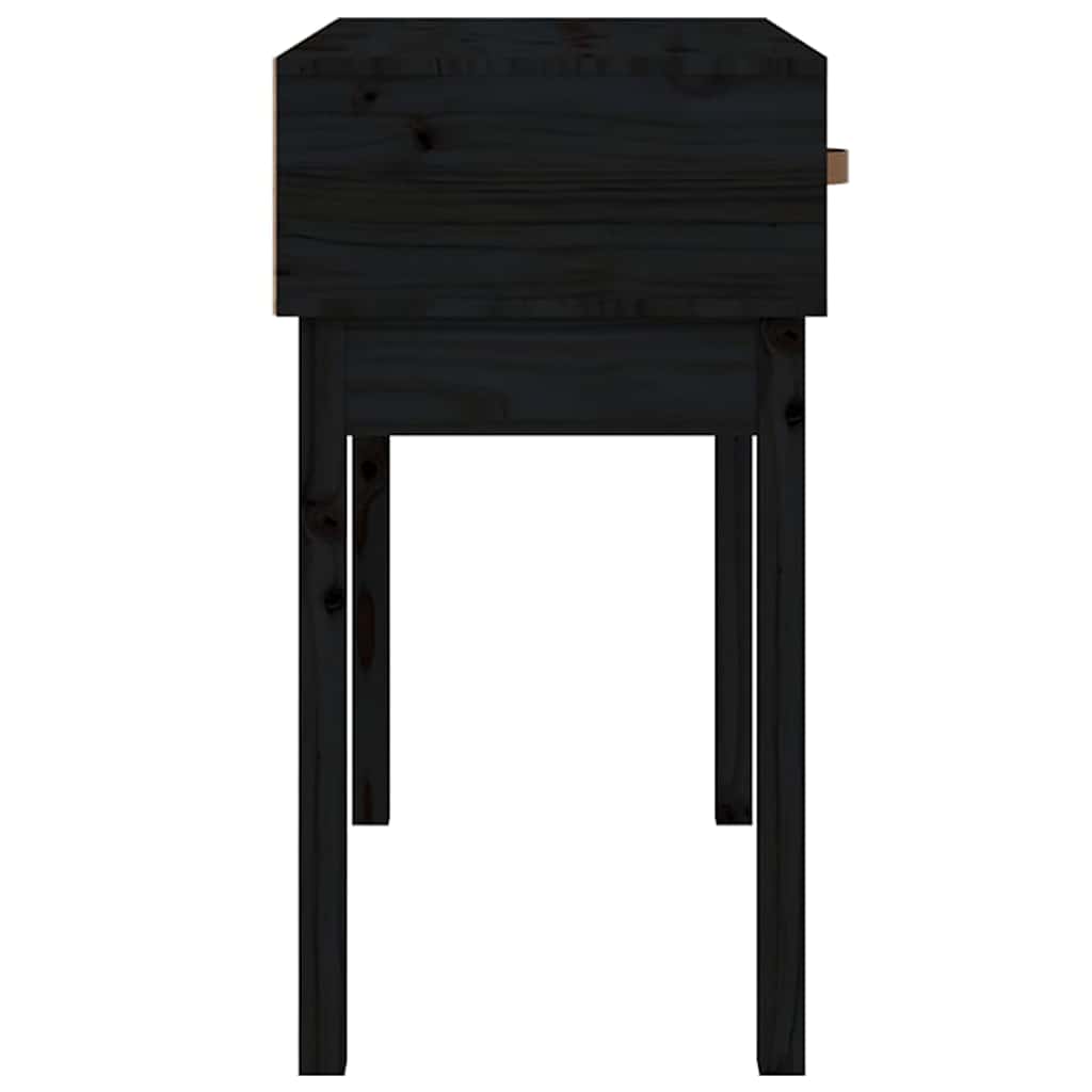 vidaXL Console Table Black 76,5x40x75 cm Solid Wood Pine