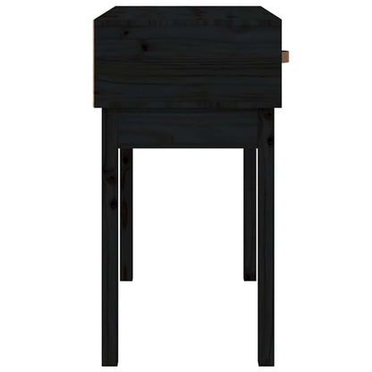 vidaXL Console Table Black 76,5x40x75 cm Solid Wood Pine