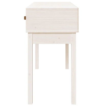 vidaXL Console Table White 114x40x75 cm Solid Wood Pine