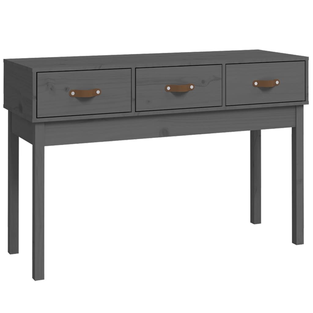 vidaXL Console Table Grey 114x40x75 cm Solid Wood Pine