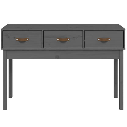 vidaXL Console Table Grey 114x40x75 cm Solid Wood Pine