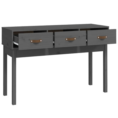 vidaXL Console Table Grey 114x40x75 cm Solid Wood Pine