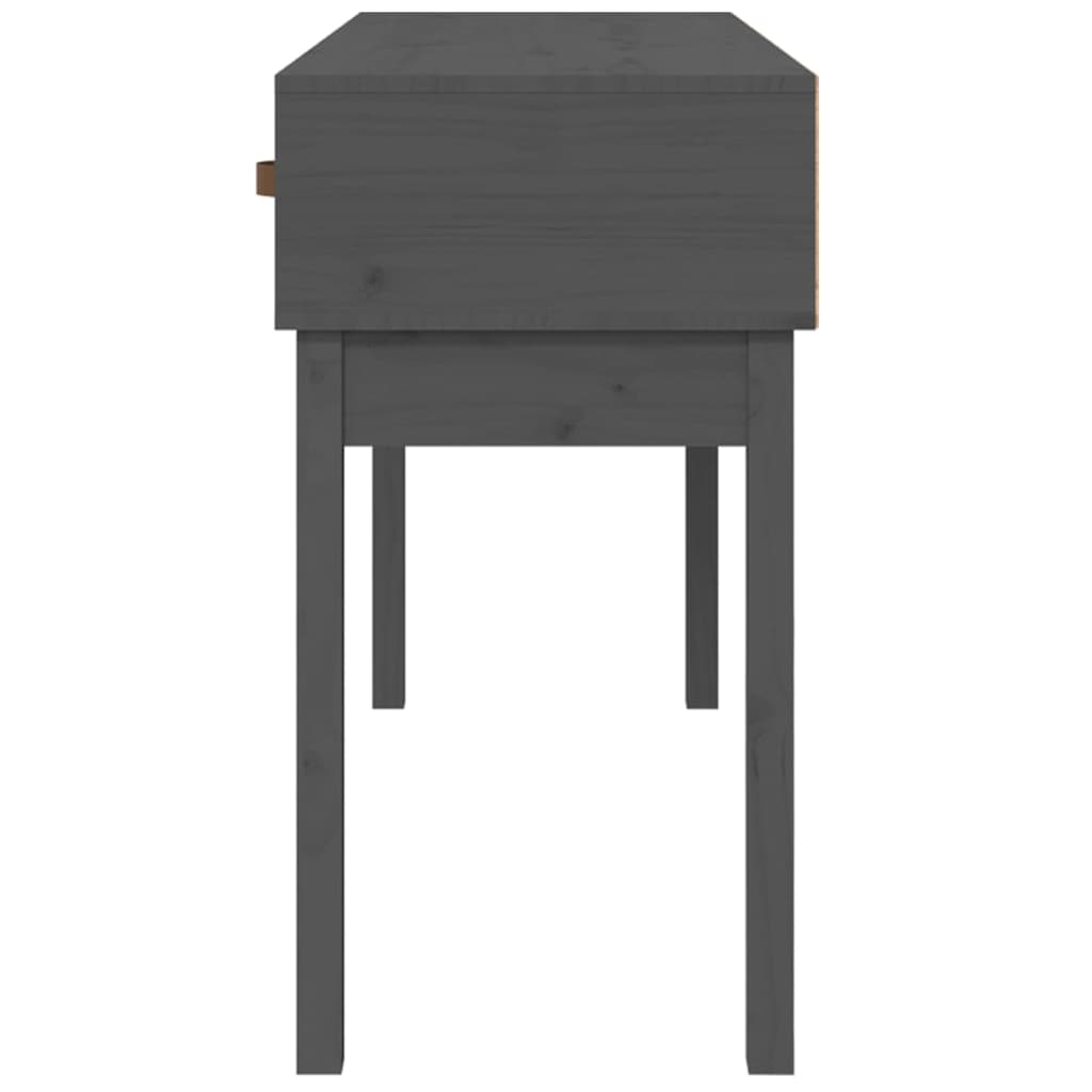 vidaXL Console Table Grey 114x40x75 cm Solid Wood Pine