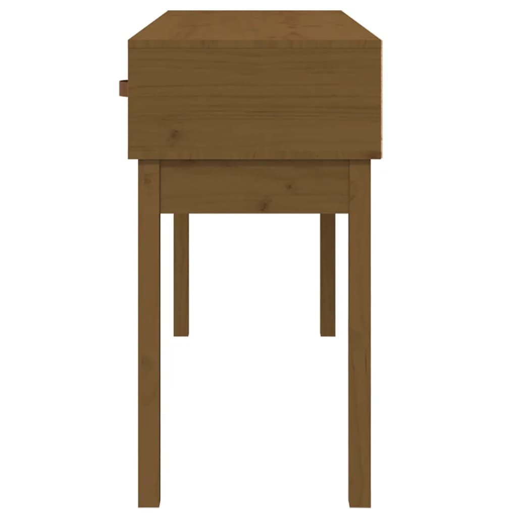vidaXL Console Table Honey Brown 114x40x75 cm Solid Wood Pine