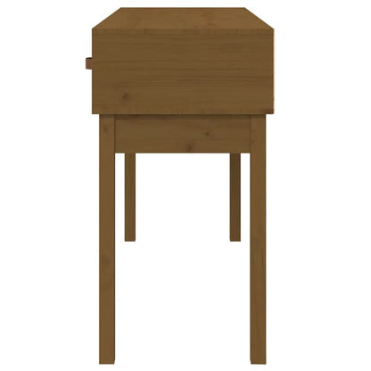 vidaXL Console Table Honey Brown 114x40x75 cm Solid Wood Pine