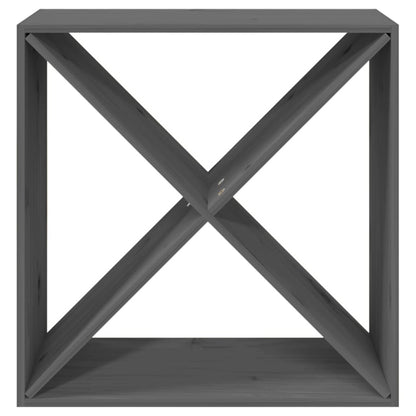 vidaXL Wine Cabinet Grey 62x25x62 cm Solid Wood Pine