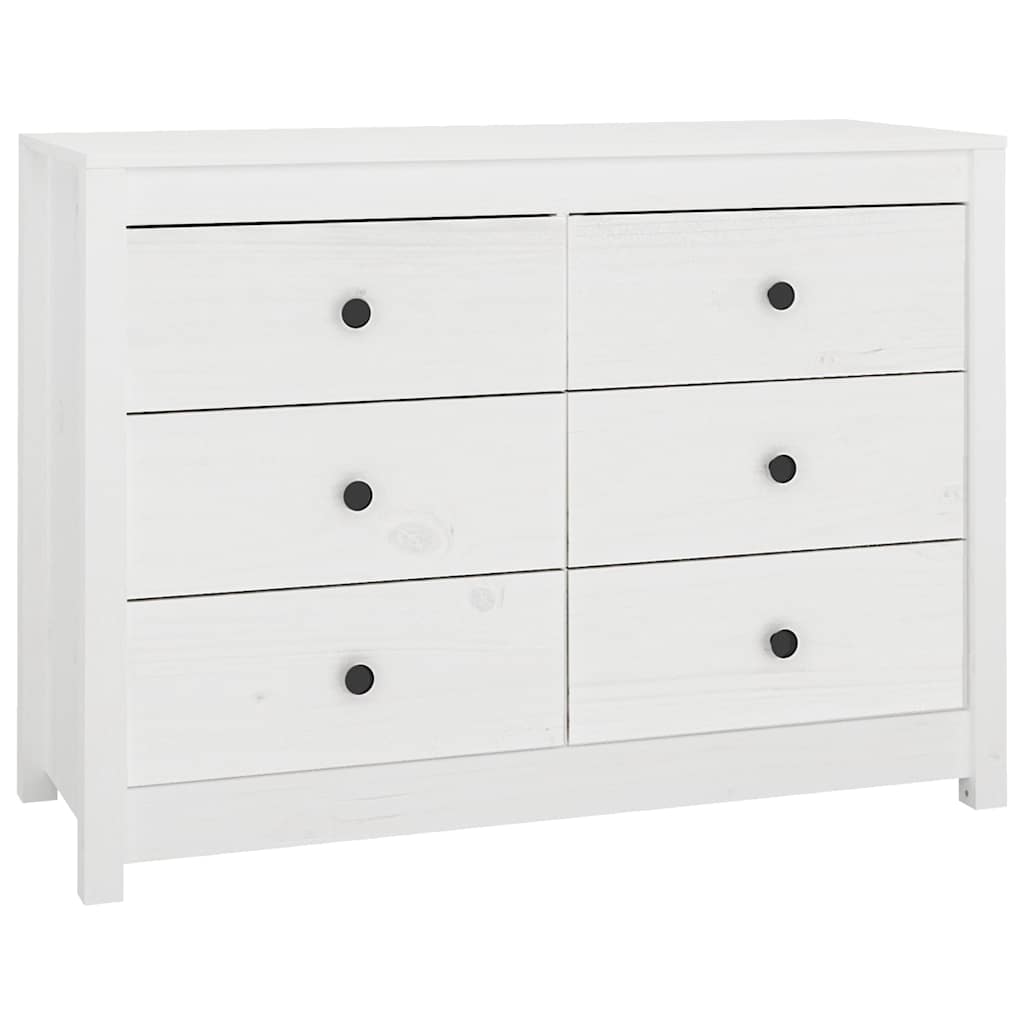 vidaXL Side Cabinet White 100x40x72 cm Solid Wood Pine