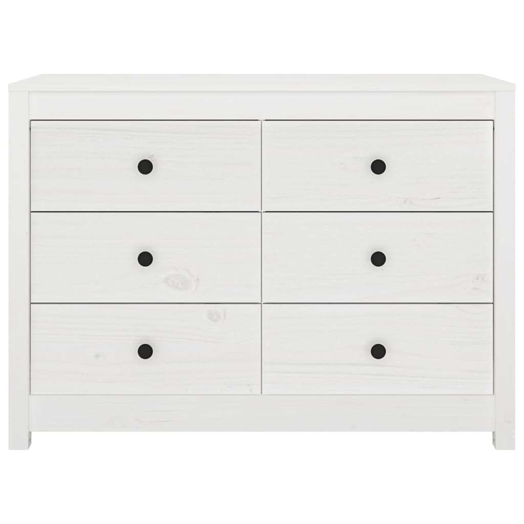vidaXL Side Cabinet White 100x40x72 cm Solid Wood Pine