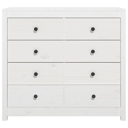 vidaXL Side Cabinet White 100x40x90 cm Solid Wood Pine