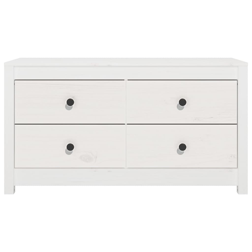 vidaXL Side Cabinet White 100x40x54 cm Solid Wood Pine