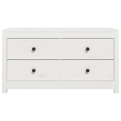 vidaXL Side Cabinet White 100x40x54 cm Solid Wood Pine
