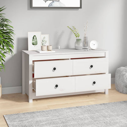 vidaXL Side Cabinet White 100x40x54 cm Solid Wood Pine