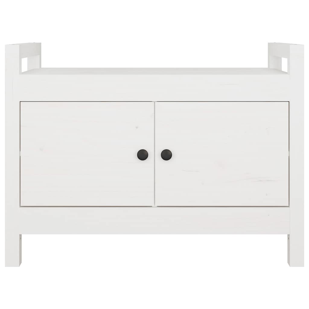 vidaXL Hall Bench White 80x40x60 cm Solid Wood Pine