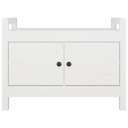 vidaXL Hall Bench White 80x40x60 cm Solid Wood Pine