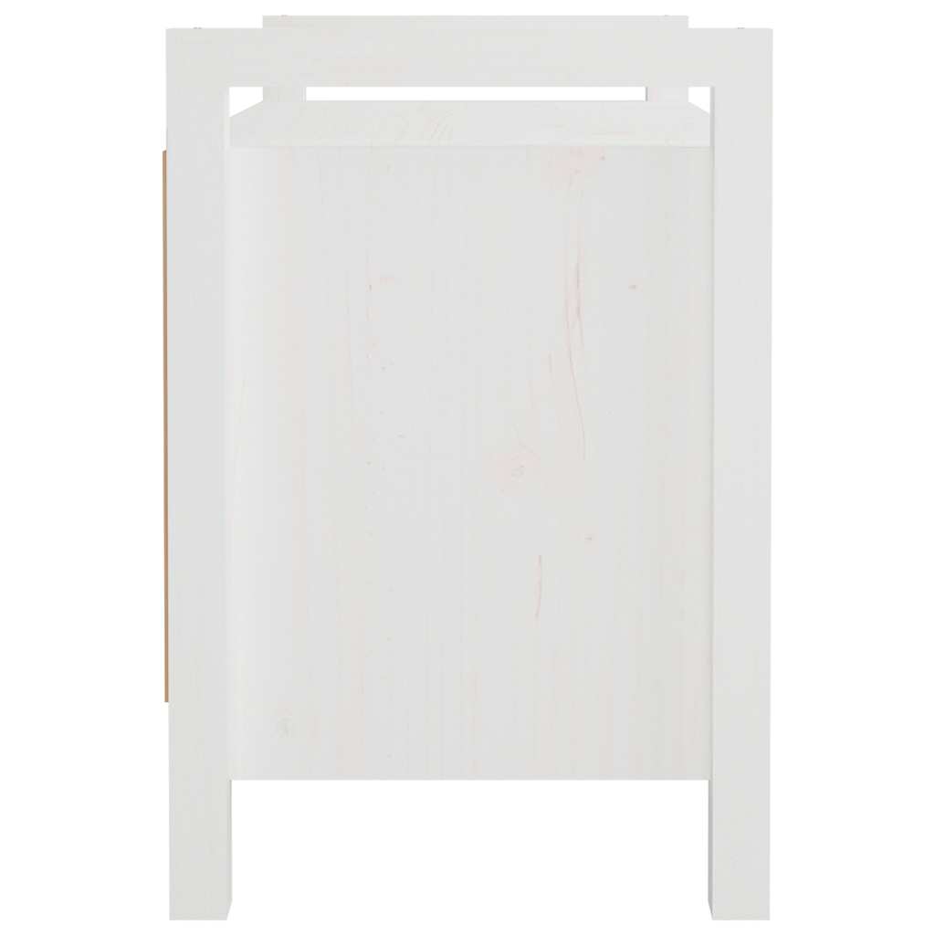 vidaXL Hall Bench White 80x40x60 cm Solid Wood Pine