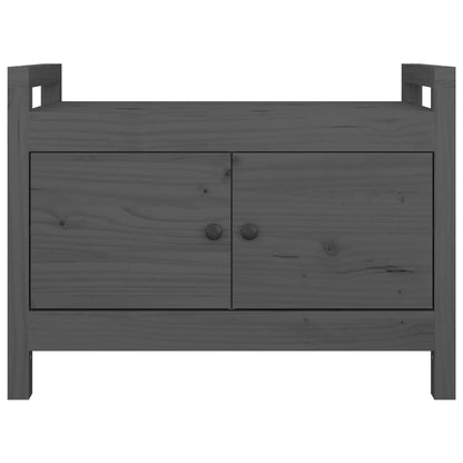 vidaXL Hall Bench Grey 80x40x60 cm Solid Wood Pine