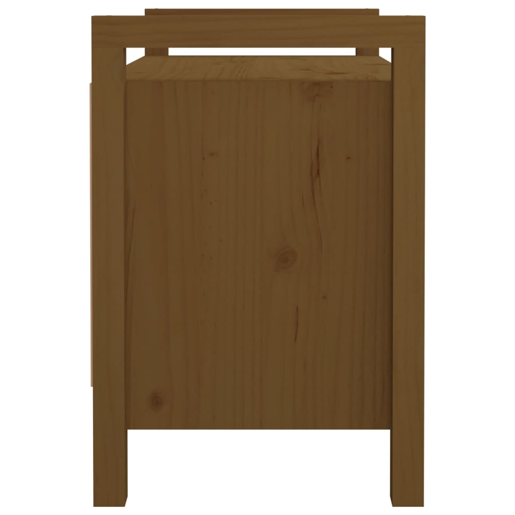 vidaXL Hall Bench Honey Brown 80x40x60 cm Solid Wood Pine