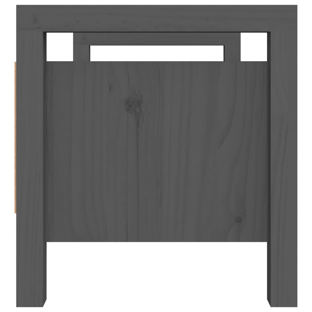 vidaXL Hall Bench Grey 80x40x43 cm Solid Wood Pine