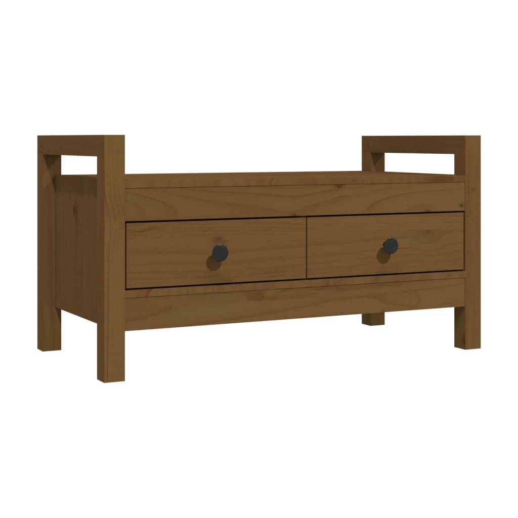 vidaXL Hall Bench Honey Brown 80x40x43 cm Solid Wood Pine