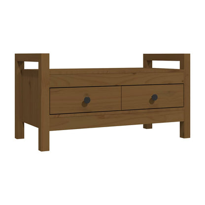 vidaXL Hall Bench Honey Brown 80x40x43 cm Solid Wood Pine