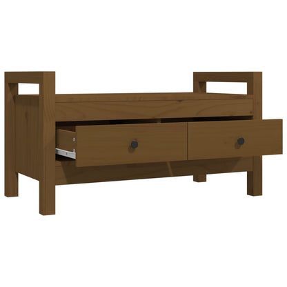 vidaXL Hall Bench Honey Brown 80x40x43 cm Solid Wood Pine