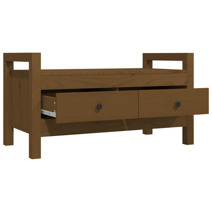 vidaXL Hall Bench Honey Brown 80x40x43 cm Solid Wood Pine