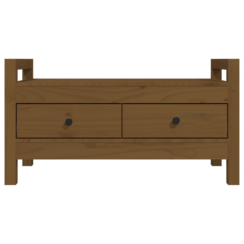 vidaXL Hall Bench Honey Brown 80x40x43 cm Solid Wood Pine