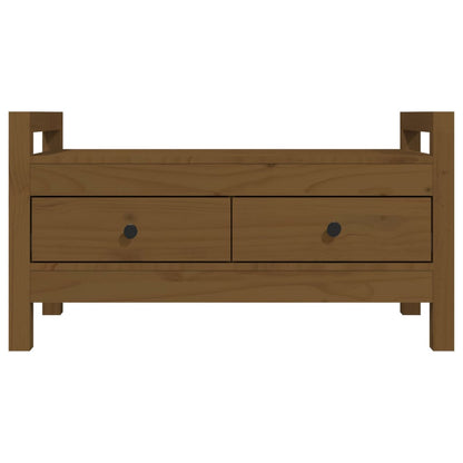 vidaXL Hall Bench Honey Brown 80x40x43 cm Solid Wood Pine
