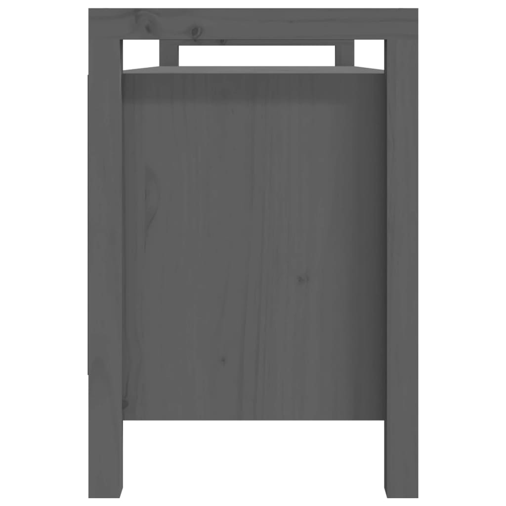 vidaXL Hall Bench Grey 110x40x60 cm Solid Wood Pine
