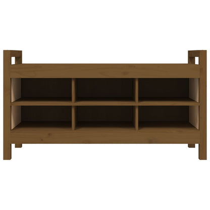 vidaXL Hall Bench Honey Brown 110x40x60 cm Solid Wood Pine